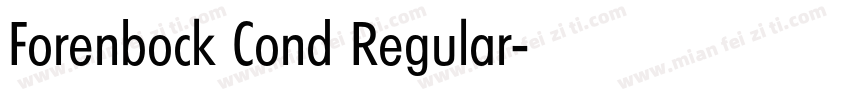 Forenbock Cond Regular字体转换